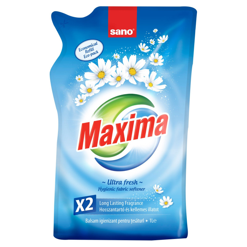 Rezerva balsam de rufe Sano Maxima Fresh, parfum romanita, 1 L
