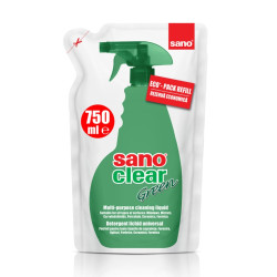 Rezerva solutie geamuri Sano Clear Green, 750 ml