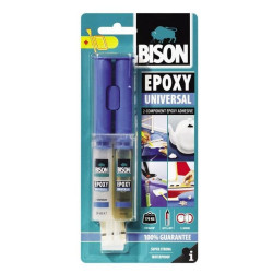 Adeziv bicomponent universal, Bison Epoxy Universal, transparent, 24 ml