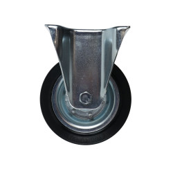 Roata fixa, din cauciuc, fara frana, cu placa, 160 mm, 150 kg
