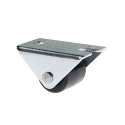 Roata fixa pentru carucior / mobila, din poliamida, fara frana, cu placa, 14 mm, 25 kg