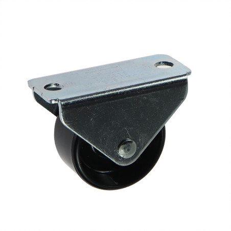 Roata fixa pentru carucior / mobila, din poliamida, fara frana, cu placa, 30 mm, 30 kg