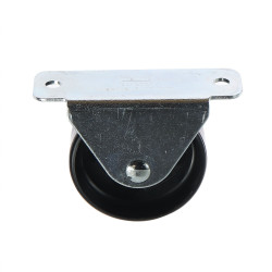 Roata fixa pentru carucior / mobila, din poliamida, fara frana, cu placa, 45 mm, 40 kg