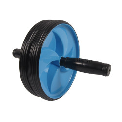 Roata pentru exercitii Qizo HKAB310, PVC, negru + albastru