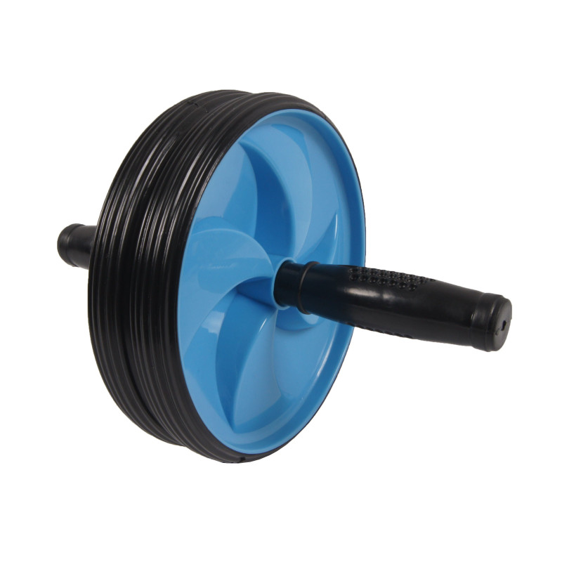 Roata pentru exercitii Qizo HKAB310, PVC, negru + albastru Roata pentru exercitii Qizo HKAB310, PVC, negru + albastru