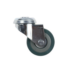 Roata pivotanta, din cauciuc siliconic, fara frana, cu alezaj, 50 mm, 40 kg
