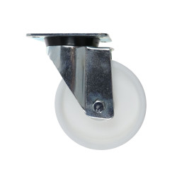 Roata pivotanta, din poliamida, fara frana, cu placa, 160 mm, 300 kg