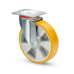 Roata pivotanta, din poliuretan, fara frana, Adix 3P, 125 mm, 130 kg, 3P