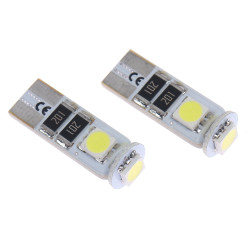 Bec LED auto SMD de pozitie Canbus Carguard CAN104, T10, 3 W, 60 lm, 12 V, set 2 bucati