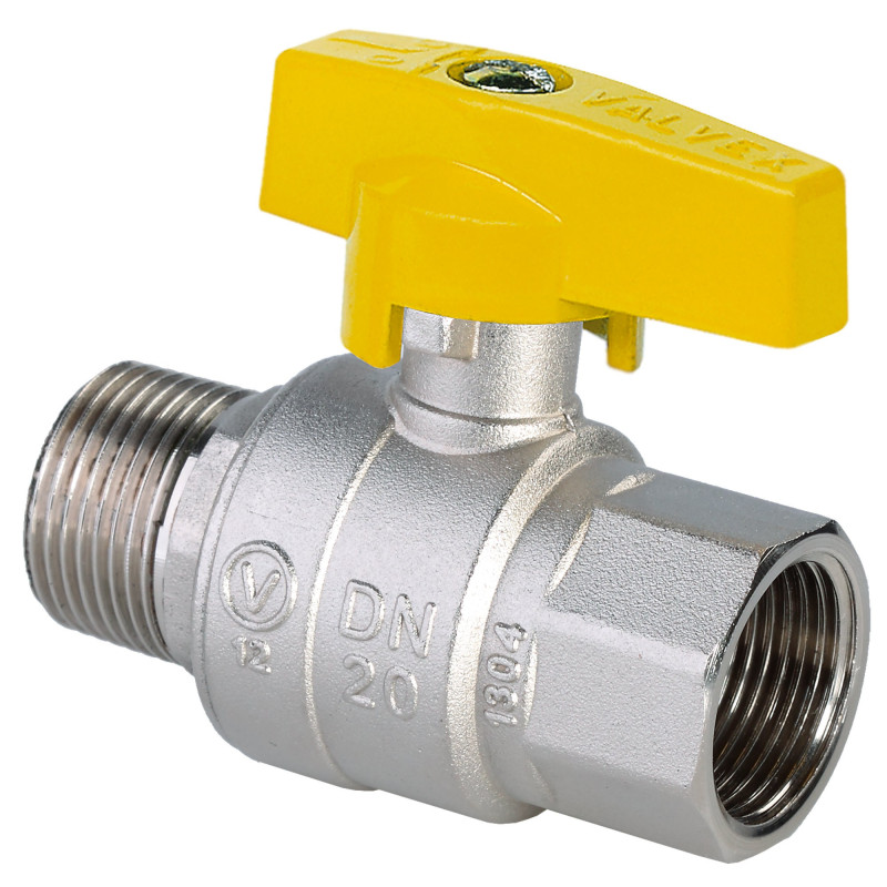 Robinet bila gaz, Valvex Orion, filet interior - exterior, fluture aluminiu, D 1/2"