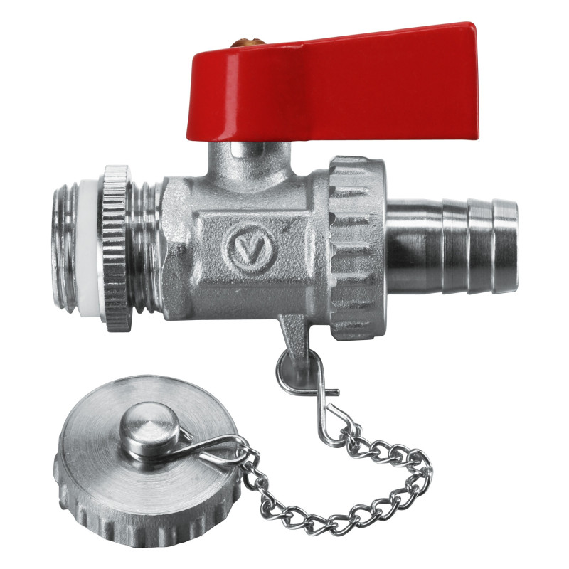 Robinet bila nichelat umplere / golire, pentru instalatii apa si incalzire, Valvex Omni, 1582280, alama, D 1/2"