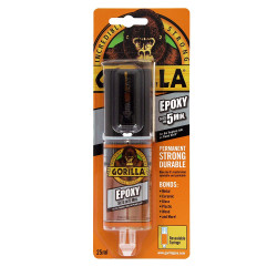 Adeziv bicomponent universal, Gorilla Epoxy, transparent, 25 ml