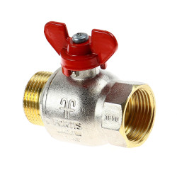 Robinet cu bila Fratelli Fortis 788M, filet exterior-interior, alama, 1", maner fluture
