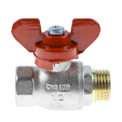 Robinet cu bila Fratelli Fortis 788M, filet exterior-interior, alama, 1/2", maner fluture