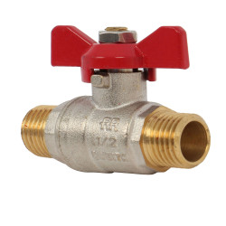 Robinet de trecere cu bila Remer 365MM12, filet exterior-exterior, maner fluture