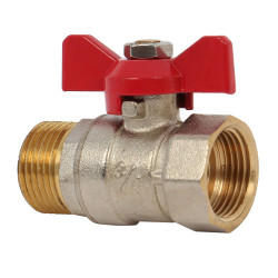 Robinet de trecere cu bila Remer 368MF34, filet exterior-interior, maner fluture