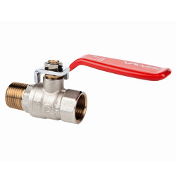 Robinet de trecere cu bila Valvex, alama, filet interior - exterior, 3/8", PN40, cu maneta otel