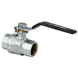 Robinet de trecere cu bila Valvex Tryton, alama nichelata, filet interior-interior, DN 20, PN 40, cu maneta otel