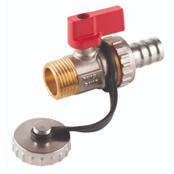 Robinet golire cu bila, Ferro F-Comfort, alama, filet exterior, 1/2", PN10, maner fluture