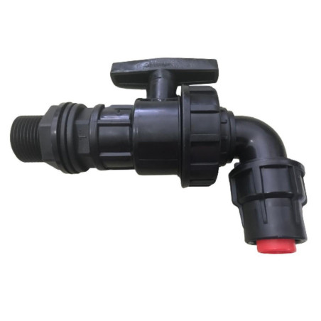 Robinet pentru butoi, plastic, negru, 2.54 x 19 x 9 cm