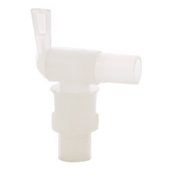 Robinet pentru butoi Plastor, PEHD, alb, 1.9 x 9 x 4.5 cm