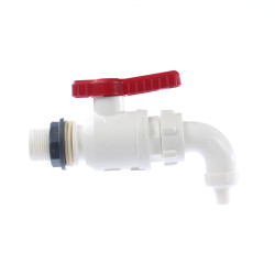 Robinet pentru butoi, Plastor, PEHD, alb, 2.54 x 19.5 x 9.5 cm