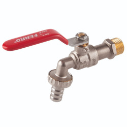 Robinet scurgere Ferro F-Comfort, alama, filet exterior, 3/4", PN10