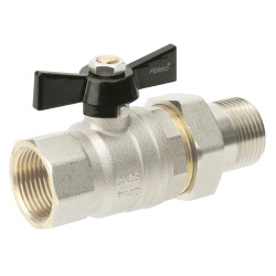 Robinet sfera Ferro, cu racord olandez, alama, filet interior - exterior, 1", PN40
