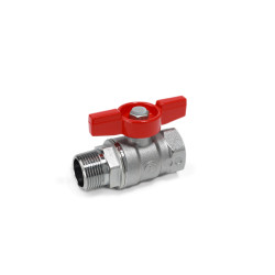 Robinet sfera Giacomini, alama cromata, filet interior - exterior, 1/2", maner fluture