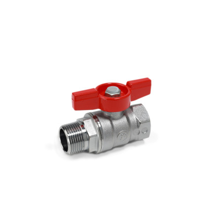 Robinet sfera Giacomini, alama cromata, filet interior - exterior, 1/2", maner fluture