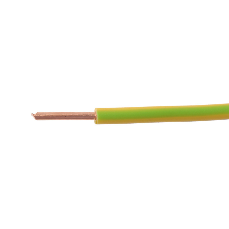 Rola conductor electric FY / H07V-U 1.5 mmp verde - galben 50 m, cupru