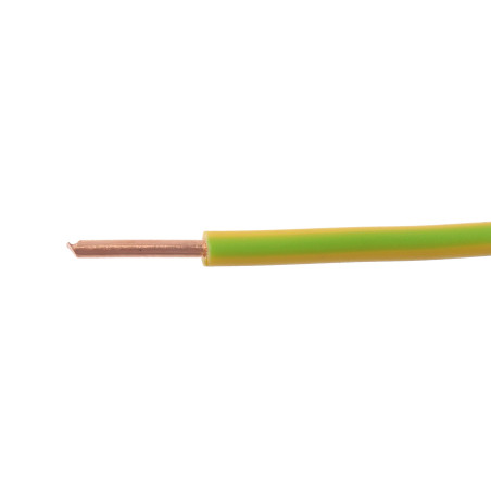 Rola conductor electric FY / H07V-U 1.5 mmp verde - galben 50 m, cupru