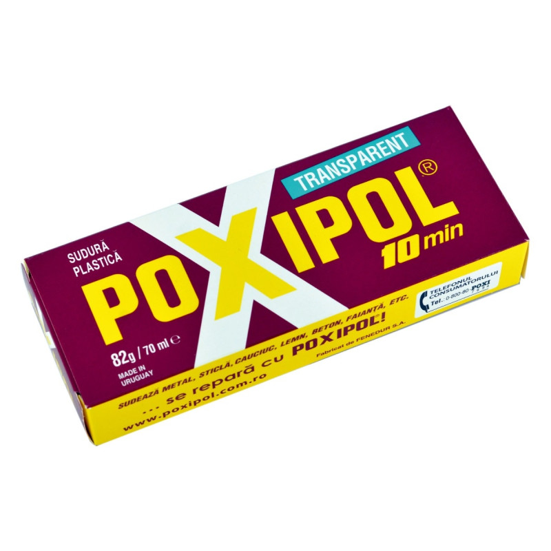 Adeziv bicomponent universal, Poxipol 10 minute, transparent, 70 ml