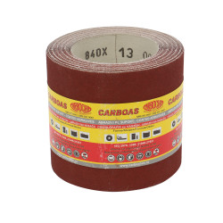 Rola panza abraziva pentru lemn, metale, materiale constructii, Carbochim PES861K, granulatie 80, rola 10 m x 120 mm