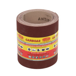 Rola panza abraziva pentru lemn, metale, materiale constructii, Carbochim PESK, granulatie 120, rola 5 m x 120 mm