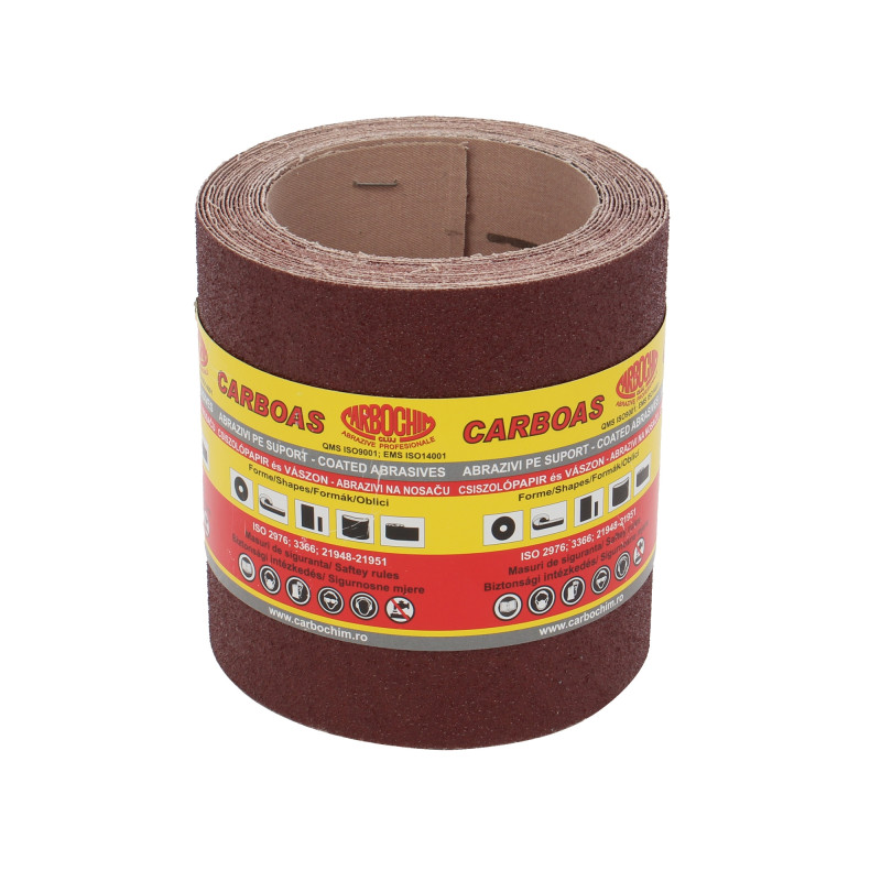 Rola panza abraziva pentru lemn, metale, materiale constructii, Carbochim PESK, granulatie 60, rola 5 m x 120 mm Rola panza abraziva pentru lemn, metale, materiale constructii, Carbochim PESK, granulatie 60, rola 5 m x 120 mm