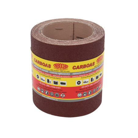 Rola panza abraziva pentru lemn, metale, materiale constructii, Carbochim PESK, granulatie 60, rola 5 m x 120 mm