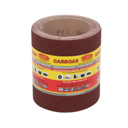 Rola panza abraziva pentru lemn, metale, materiale constructii, Carbochim PESK, granulatie 80, rola 5 m x 120 mm