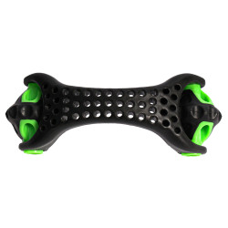 Rola pentru masaj, HKMB1811, polipropilena, negru + verde, 19 cm