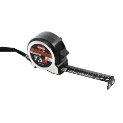 Ruleta cu banda metalica, cu magnet, cu blocare, cu agatatoare, Holzer Profi X02-7525, 7.5 m