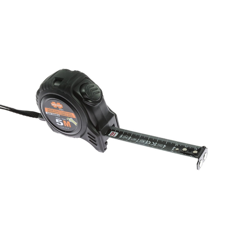 Ruleta cu banda metalica, cu magnet, cu blocare, cu agatatoare, Holzer Profi X76G-5019, 5 m Ruleta cu banda metalica, cu magnet, cu blocare, cu agatatoare, Holzer Profi X76G-5019, 5 m