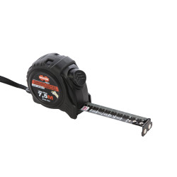 Ruleta cu banda metalica, cu magnet, cu blocare, cu agatatoare, Holzer Profi X76G-7525, 7.5 m