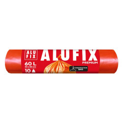 Saci menajeri / deseuri Alufix, pentru constructii, plastic, portocaliu, 60 L, 10 buc