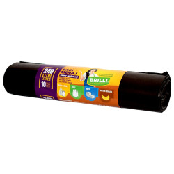 Saci menajeri / gunoi Brilli, pentru colectare selectiva, super rezistenti, maro, 240L, 10 buc