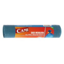 Saci menajeri / gunoi Cami, ultra rezistenti, albastru, 160L, 10 buc