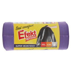Saci menajeri / gunoi Efekt, super rezistenti, violet, 35L, 30 buc