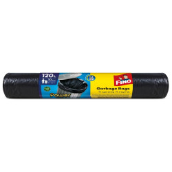 Saci menajeri / gunoi Fino LD, negru, 120L, 10 buc