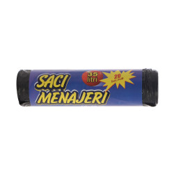 Saci menajeri / gunoi, negru, 35L, 50 x 70 cm, 20 buc