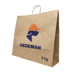Sacosa CMR personalizata Dedeman, hartie, natur, maner rasucit, 9 kg, 54 x 14 x 49 cm