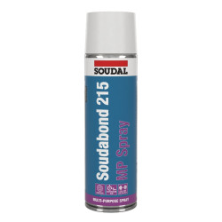 Adeziv de contact pentru multilple suprafete, Soudal Soudabond 215 MP Spray, interior / exterior, transparent, 500 ml